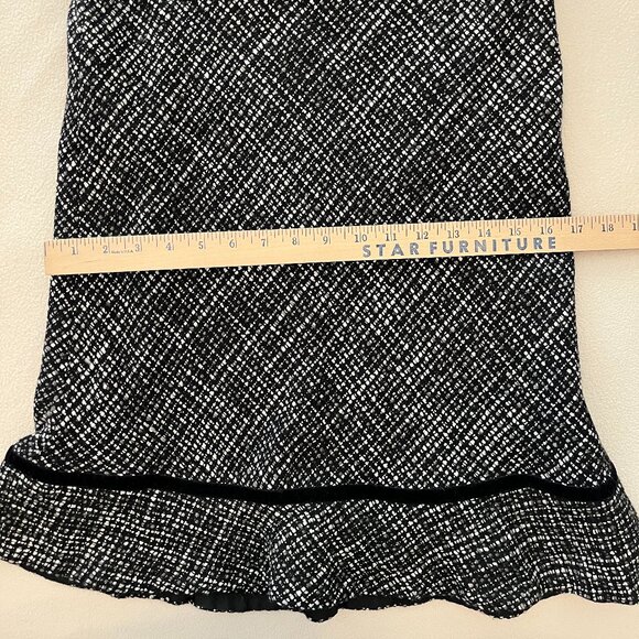 GAP Black /White A-line Tweed Classic Lined Skirt Size 4 Wool Blend Y2K Preppy - Picture 3 of 8